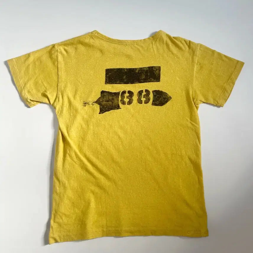[BUNJANG] Warehouse U.S.N Printing Short Sleeve T-Shirt Yellow / M) 웨어하우스 U.S.N 프린팅 반팔 티셔츠 옐로우