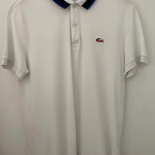 [BUNJANG] Lacoste White Polo Shirt / [M] 라코스테 화이트 카라티