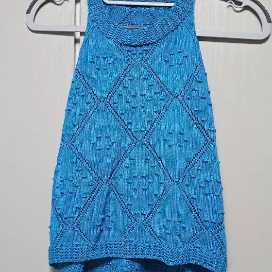 [BUNJANG] Knit Sleeveless Top Blue / 니트 민나시 블루