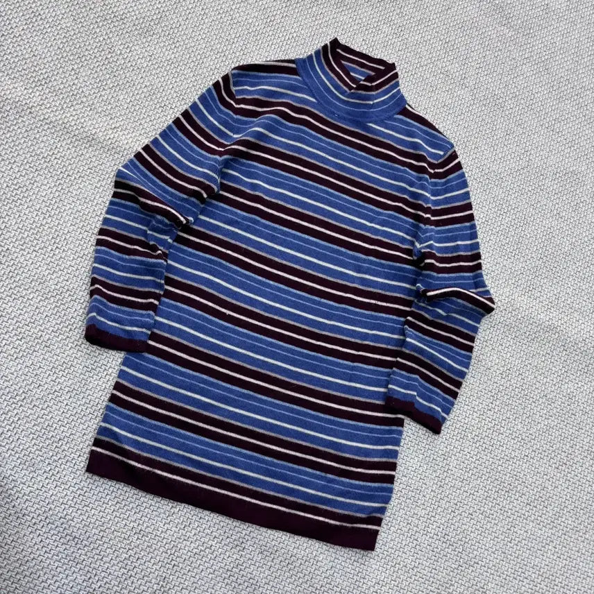 [BUNJANG] Zara Women's Striped High-Neck Knit Sweater / S 자라 여성 스트라이프 하이넥 니트 스웨터 0729E
