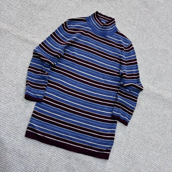[BUNJANG] Zara Women's Striped High-Neck Knit Sweater / S 자라 여성 스트라이프 하이넥 니트 스웨터 0729E
