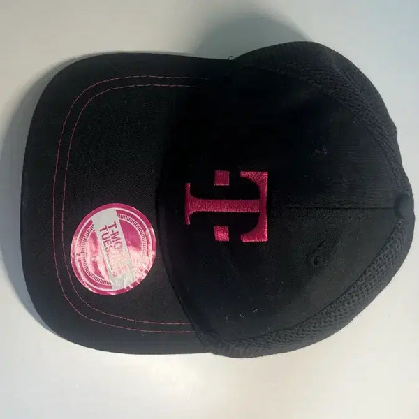 [BUNJANG] TMobile Black Pink Logo Cap / 티모바일 볼캡 블랙 핑크 로고