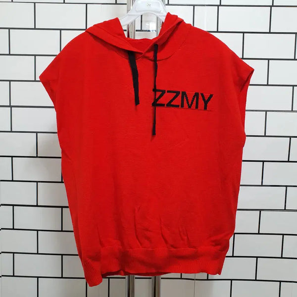 [BUNJANG] Sleeveless Hoodie / 흰-292 민소매 후드