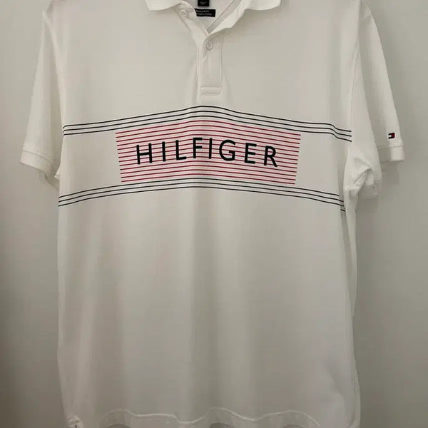 [BUNJANG] Tommy Hilfiger White Short Sleeve Polo T-Shirt / [M] 타미힐피거 화이트 반팔 카라티