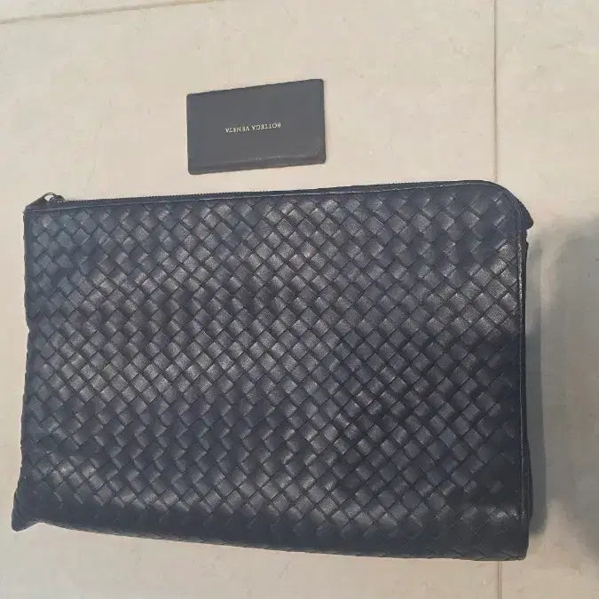[BUNJANG] Bottega Veneta Intrecciato Black Clutch Bag / 보테가베네타 인트레치아토 클러치백 블랙