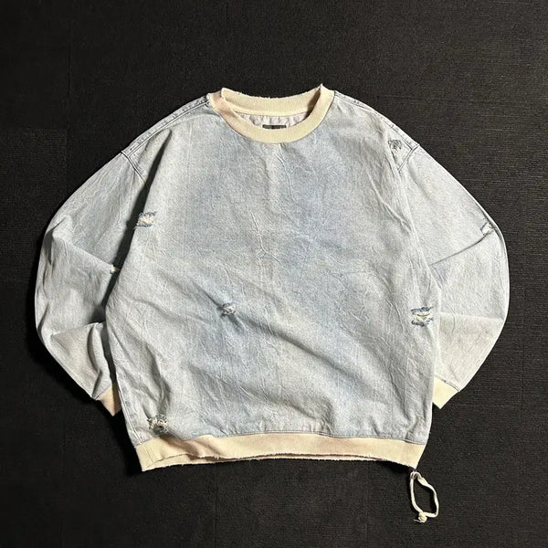 [BUNJANG] ZARA Light Blue Denim Sweatshirt / 자라 라이트블루 데님 맨투맨