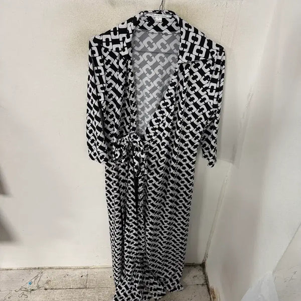 [BUNJANG] Diane von Furstenberg Black and White Pattern Long Dress / 다이앤본퍼스텐버그 원피스