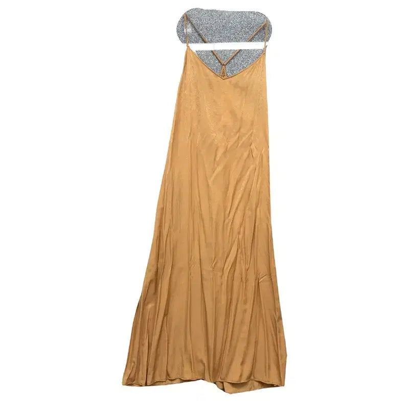 [BUNJANG] Uniqlo Camel Long Dress S / [새상품]유니클로 카멜 롱 원피스 S