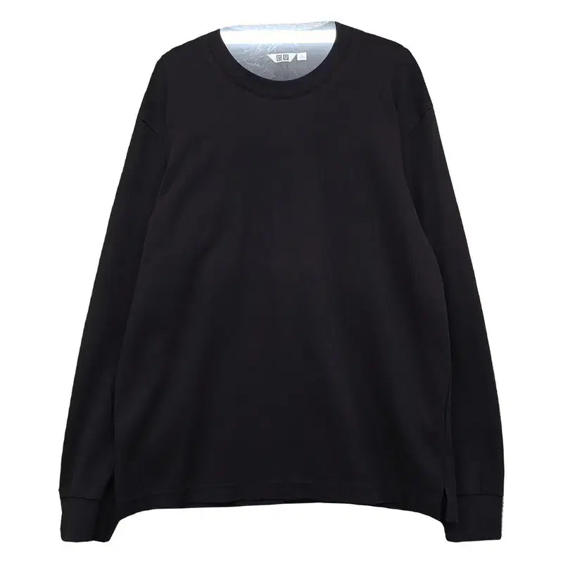 [BUNJANG] Uniqlo Black Long Sleeve T-Shirt L / 유니클로 블랙 긴팔티 L