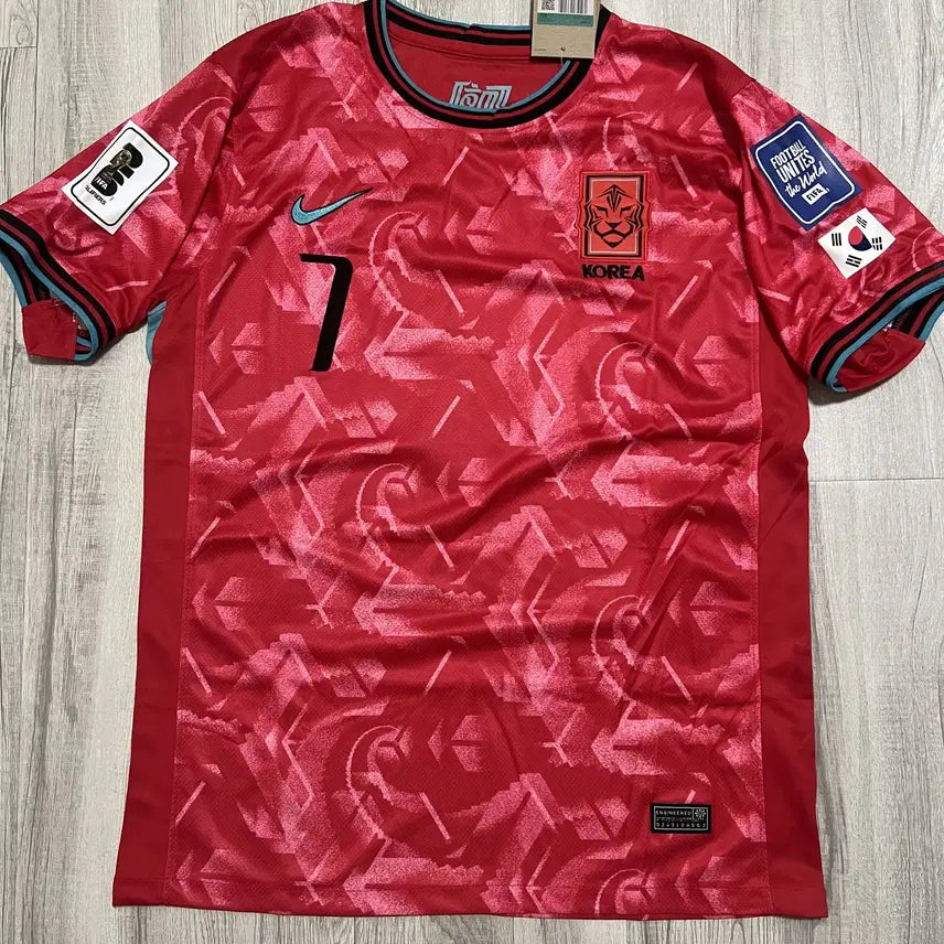 [BUNJANG] South Korea Son Heung-min #7 Red Football Jersey / 대한민국 손흥민 7 레드 축구 유니폼