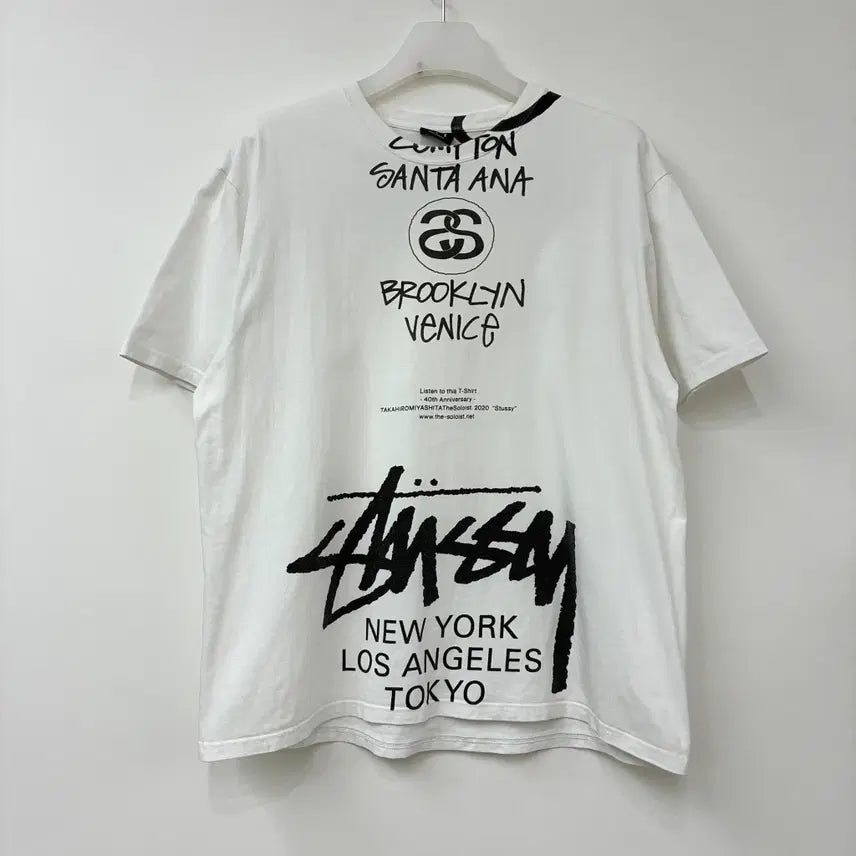 [BUNJANG] Stussy x Takahiro Miyashita The Soloist 40 World Tour T-Shirt / 투시 X 타카히로미야시타 더 솔로이스트 40 월드투어 티셔츠