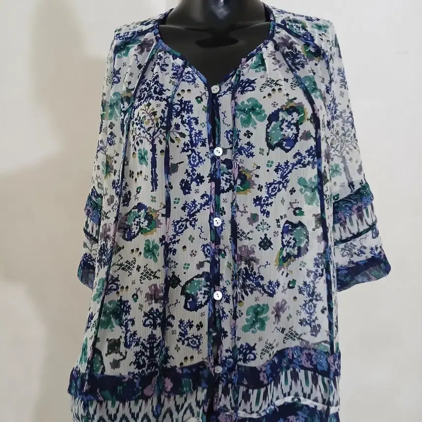 [BUNJANG] Anna Sui Printed Loose Blouse / 023 안나수이 프린트 루즈 블라우스