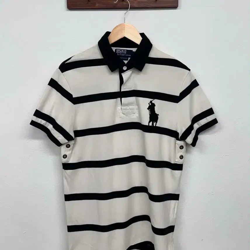 [BUNJANG] Polo Ralph Lauren Big Pony Striped Short Sleeve Polo Shirt / [M] 폴로 랄프로렌 빅포니 스트라이프 pk 반팔 카라티