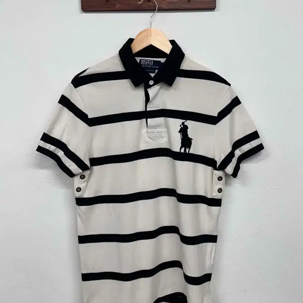 [BUNJANG] Polo Ralph Lauren Big Pony Striped Short Sleeve Polo Shirt / [M] 폴로 랄프로렌 빅포니 스트라이프 pk 반팔 카라티