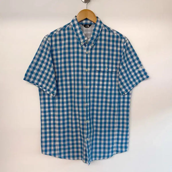 [BUNJANG] The North Face Loose Fit Tartan Check Pattern Half Shirt / 노스페이스 루즈핏 타탄체크 패턴 하프 셔츠