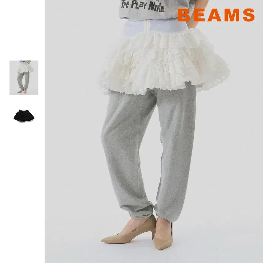 [BUNJANG] BEAMS COUTURE Volume Lace Corset Skirt / 빔즈 꾸뛰르 볼륨 레이스 코르셋 스커트