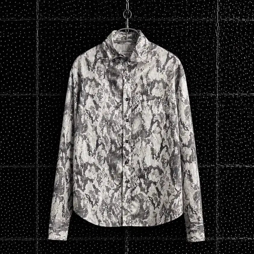 [BUNJANG] Semantic Design Snakeskin Print Shirt / Semantic Design 뱀피 셔츠
