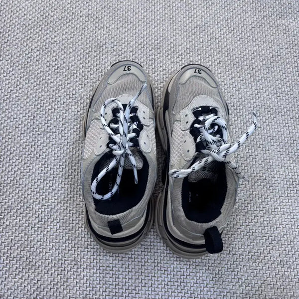 [BUNJANG] Vintage Logo Printing Triple S Sneakers / 37 빈티지 로고 프린팅 트리플S 0729E