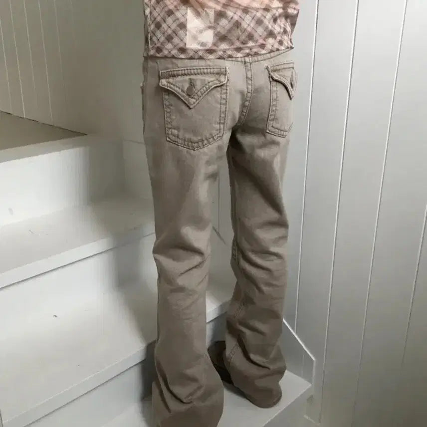 [BUNJANG] Vintage Row Kachi Pocket Bootcut Long Pants Beige M / 당일 발송) [빈티지로우] 카치 포켓 부츠컷 롱팬츠 베이지 M사이즈