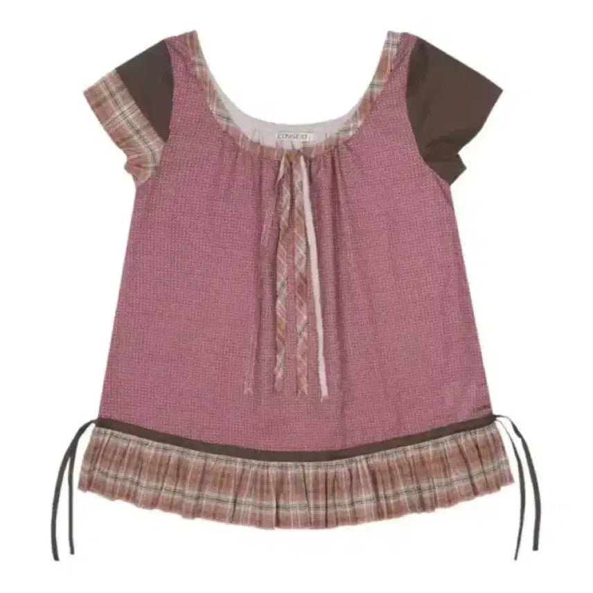 [BUNJANG] COYSEIO Strap Shirring Blouse Brown / COYSEIO 코이세이오 스트랩 셔링 블라우스 브라운