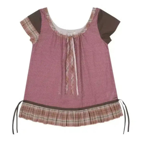 [BUNJANG] COYSEIO Strap Shirring Blouse Brown / COYSEIO 코이세이오 스트랩 셔링 블라우스 브라운