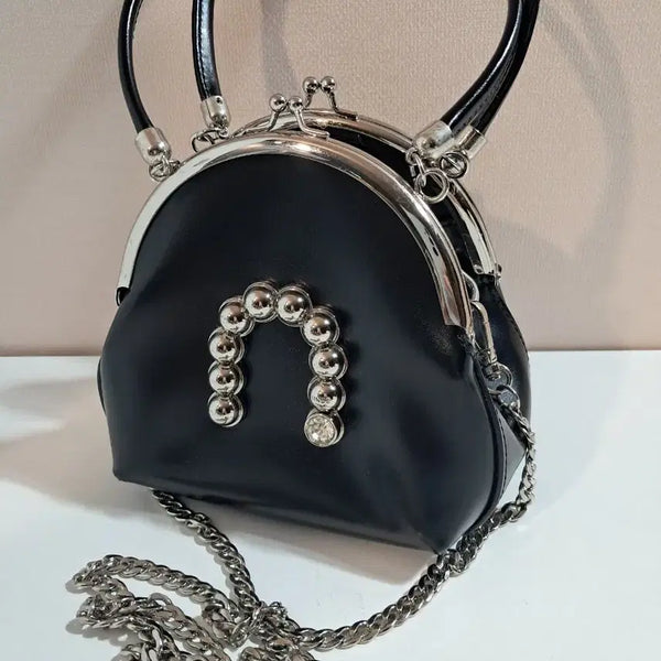 [BUNJANG] IINES Chain Shoulder Bag Black / IINES체인 숄더백 블랙 미사용급