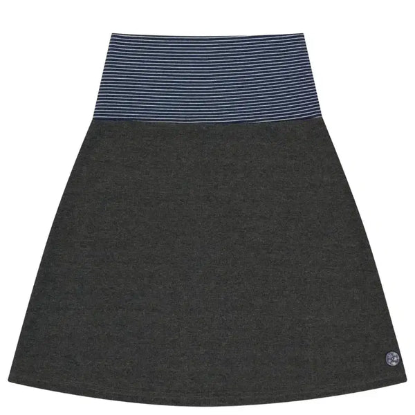 [BUNJANG] KOSEIO 038 Stripe Skirt Dark Grey / 코이세이오 038 스트라이프 스커트 다크그레이