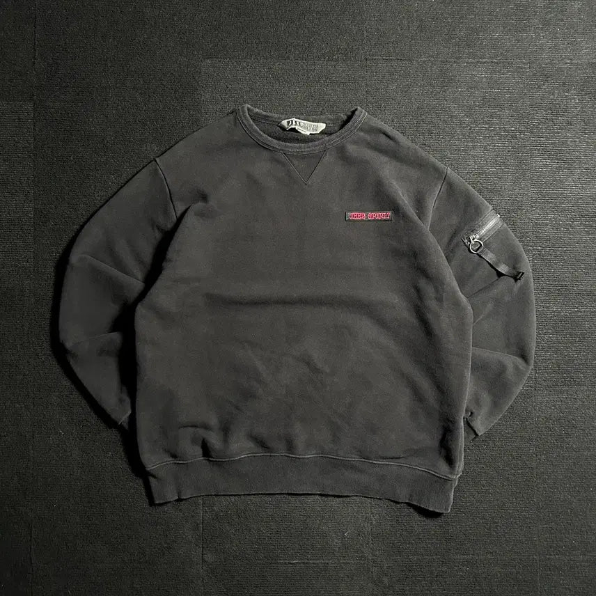 [BUNJANG] Jeep Big Logo Black Pocket Sweatshirt XL / Jeep 빅로고 블랙 포켓 맨투맨