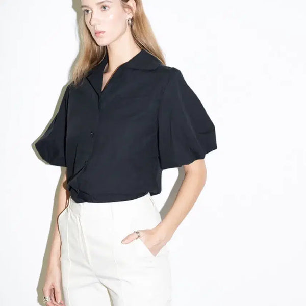 [BUNJANG] AND YOU Puff Sleeve Blouse Black / 앤유 퍼프  블라우스 블랙 류이서