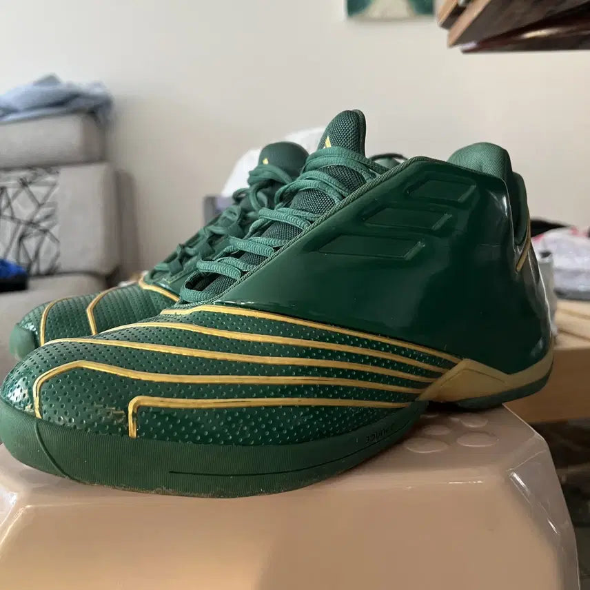 [BUNJANG] Adidas TMAC Green Gold Basketball Shoes Size 290 / adidas TMAC 그린 골드 농구화 290