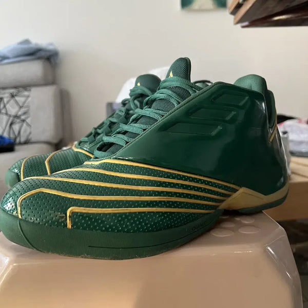 [BUNJANG] Adidas TMAC Green Gold Basketball Shoes Size 290 / adidas TMAC 그린 골드 농구화 290
