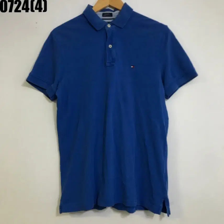 [BUNJANG] Tommy Hilfiger Men's Short Sleeve Polo Shirt Blue / 타미힐피거 반팔 카라티 블루 0724