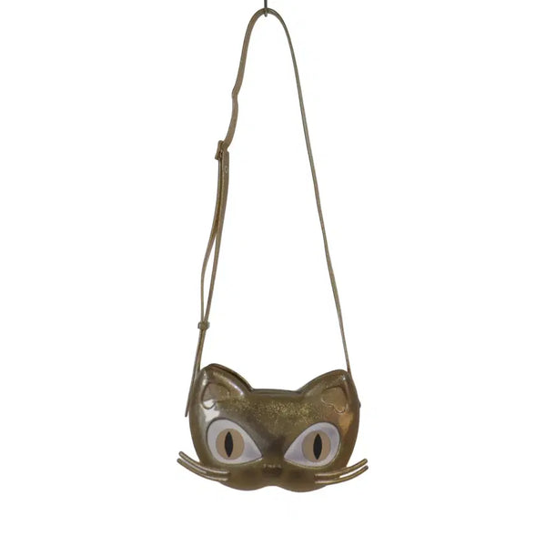 [BUNJANG] Mini Melissa Cat Face Crossbody Bag Gold / Mini Melissa 미니멜리사 캣 크로스백 고양이 미니백 키즈백