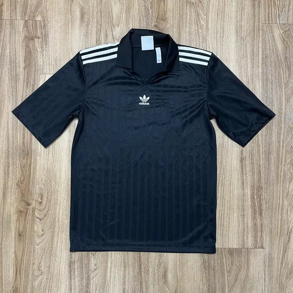 [BUNJANG] Adidas Football Jersey T-Shirt Medium Black White / 아디다스 반팔 풋볼 져지 M