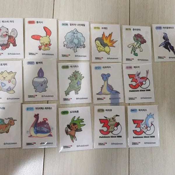 [BUNJANG] Pokemon Sticker Collection (16 Types) / 포켓몬 띠부씰 시즌5 판매 일괄 16종