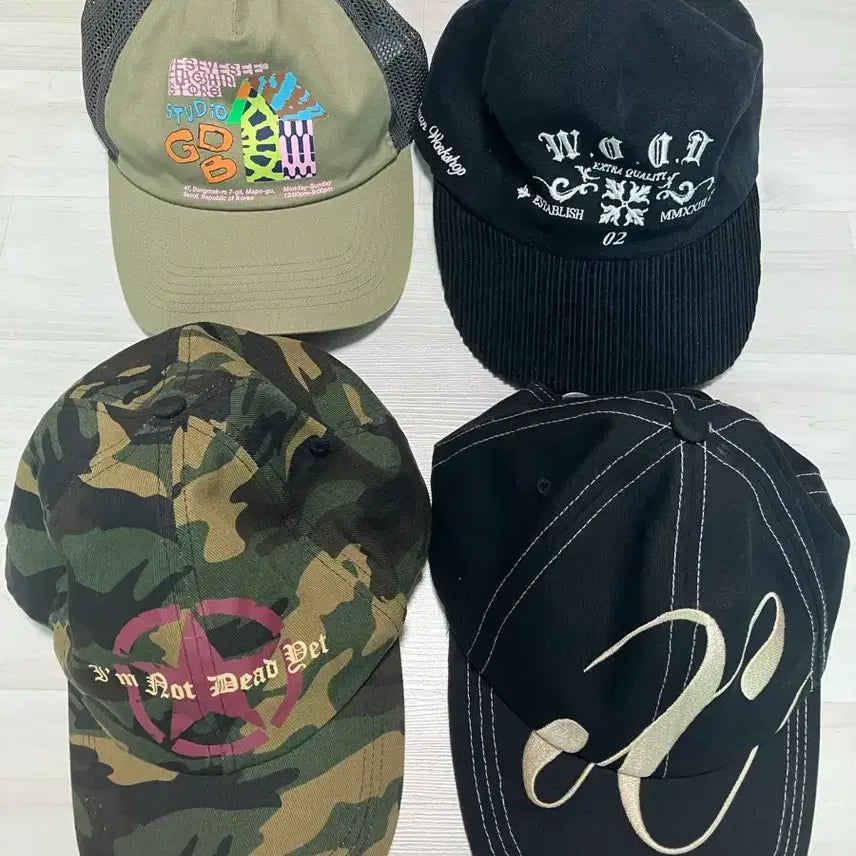 [BUNJANG] XTONZ, YESEYESEE Woodman Cap Bundle Set / 엑스톤즈,예스아이씨 등 일괄