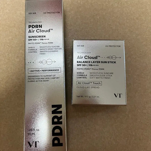 [BUNJANG] VT Cosmetics PDRN Air Cloud Sun Cream & Sun Stick Bundle Set (Sealed) / VT PDRN 브이티 에어클라우드 선크림 선스틱 일괄