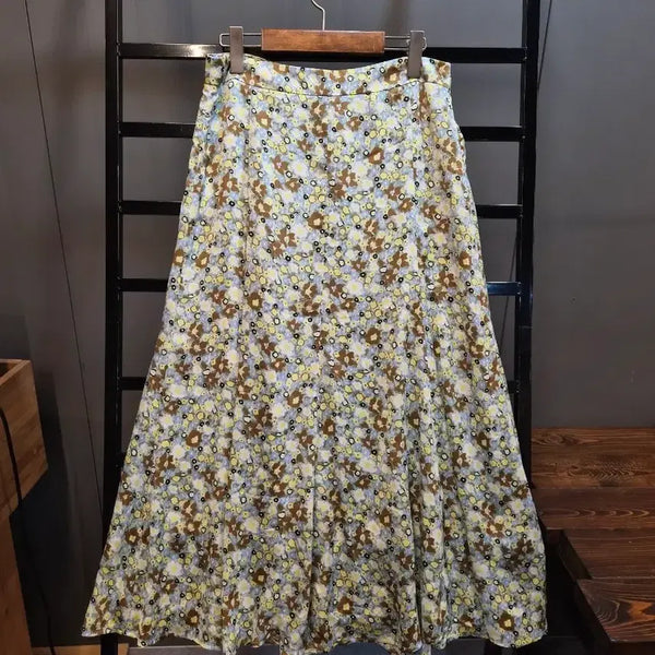 [BUNJANG] Thursday Island Floral Flare Long Skirt / [M] 써스데이아일랜드 Thursday Island 플라워 플레어 롱스커트 2.5