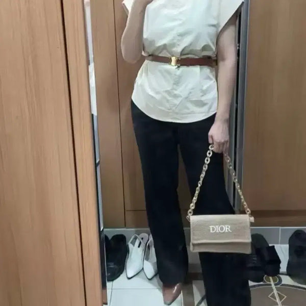 [BUNJANG] EBM Silk Rayon Blend Blouse Butter Yellow / 정품) E.B.M 블라우스 마, 레이온 혼방 20만원대 제품