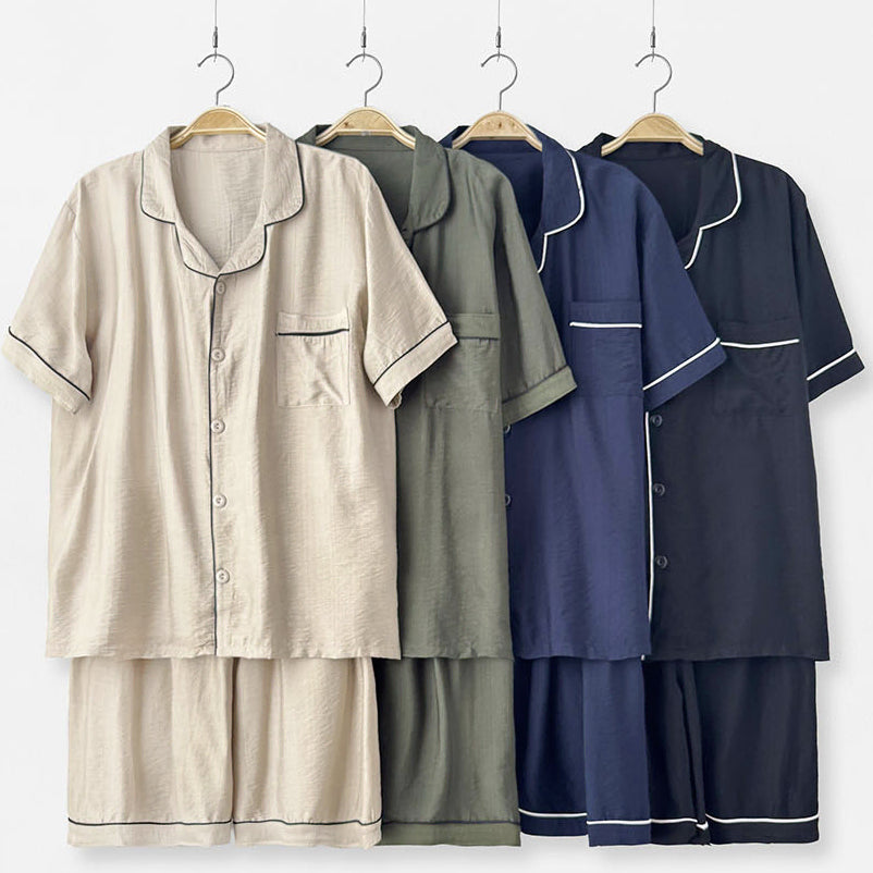 [BUNJANG] Men's Rayon Pajama Set Sleepwear Homewear / 새상품) 남자 인견 깔끔한 파자마 세트 잠옷 홈웨어