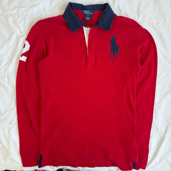 [BUNJANG] Polo Ralph Lauren Big Pony Red Long Sleeve Shirt / 폴로 빅포니 레드 긴팔