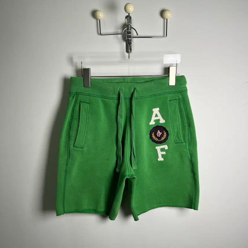 [BUNJANG] Abercrombie & Fitch Y2K Green Sweat Shorts XS / 아베크롬비 y2k 그린 스웻 반바지 XS