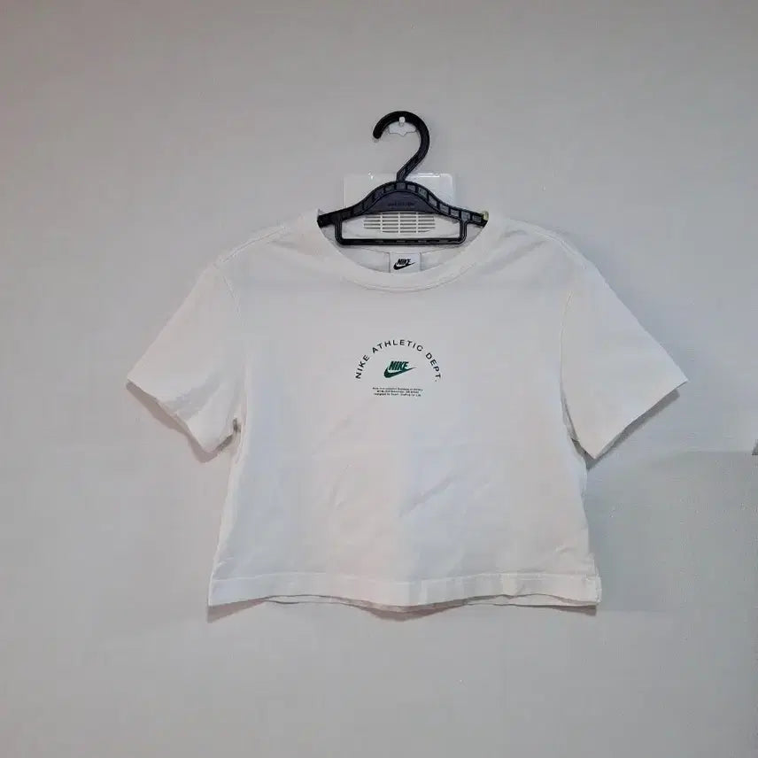 [BUNJANG] Nike White Short Sleeve Crop T-Shirt / 여55.나이키 반팔 티셔츠 화이트