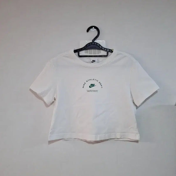 [BUNJANG] Nike White Short Sleeve Crop T-Shirt / 여55.나이키 반팔 티셔츠 화이트