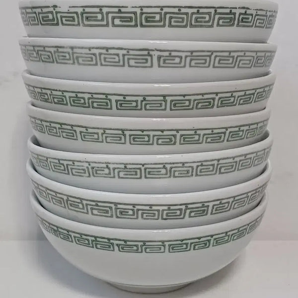 [BUNJANG] Joseon Dynasty White Porcelain Rice Bowl Set with 'Bok' (Good Fortune) Motif - Set of 7 / 9.근대사 수집품 민속품 백자 복 문양 공기 7개 세트