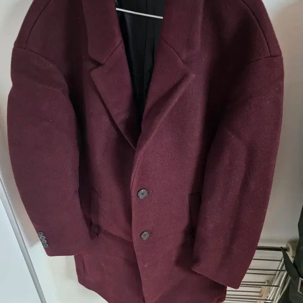 [BUNJANG] TNGT Burgundy Wool Blend Heavy Winter Coat / TNGT 와인버건색 코트 팝니다 급처  사진보다 실물이나아요