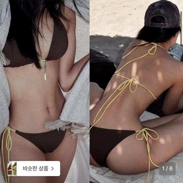 [BUNJANG] IVYCLUB Bikini Brown S Size / 이보키 비키니
