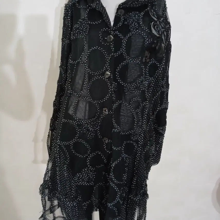 [BUNJANG] Sykemax Patch Pattern Long Jacket / 시스막스 장식 매치 패턴 롱자켓 77~88