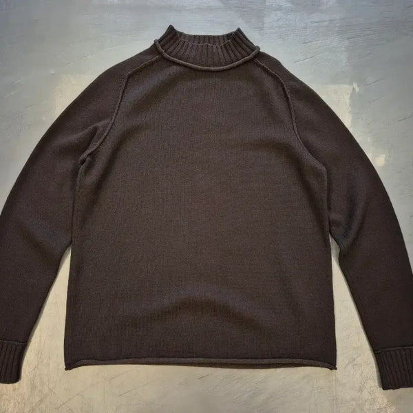 [BUNJANG] C.P. Company Mock Neck Knit (Size L, Dark Brown) / L>00s C.P COMPANY 모크넥 니트