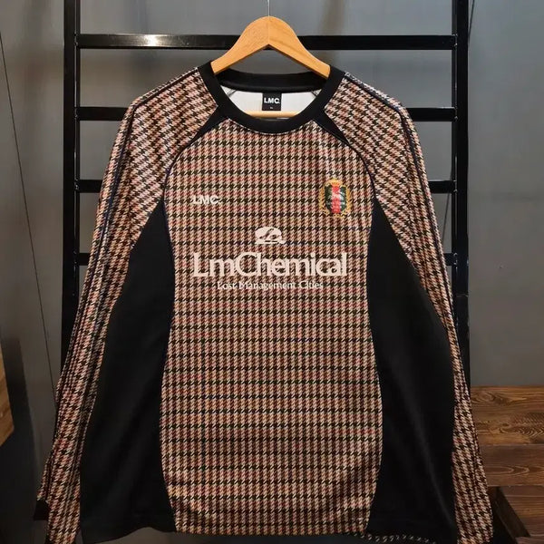 [BUNJANG] LMC Houndstooth Check Soccer Jersey Long Sleeve T-Shirt / [XL] 엘엠씨 LMC 하운즈투스 체크 축구 저지 긴팔 티셔츠 4.5